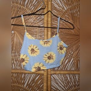 Dreamy little sunflower crop top